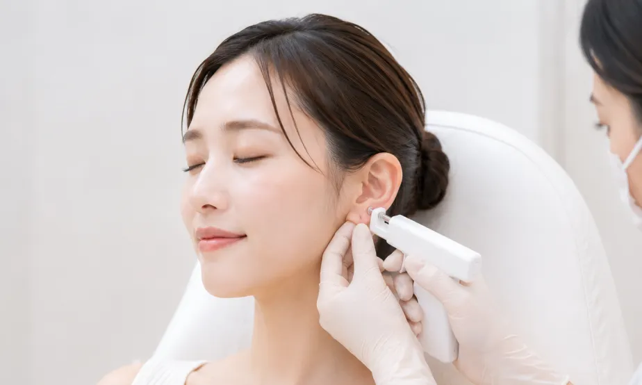 ピアスの穴あけのイメージ